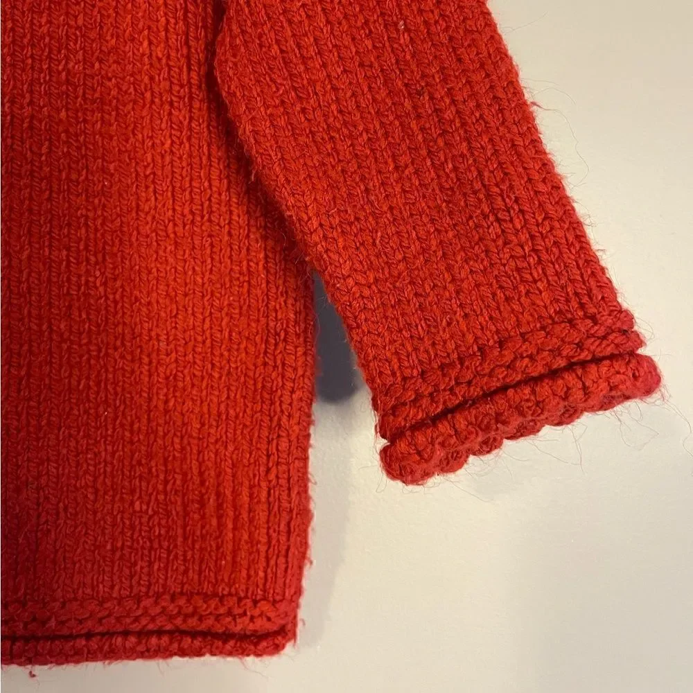 ZARA Toddler Reindeer Red Tan/Brown Sweater Winter Holiday | SZ 12-18 months